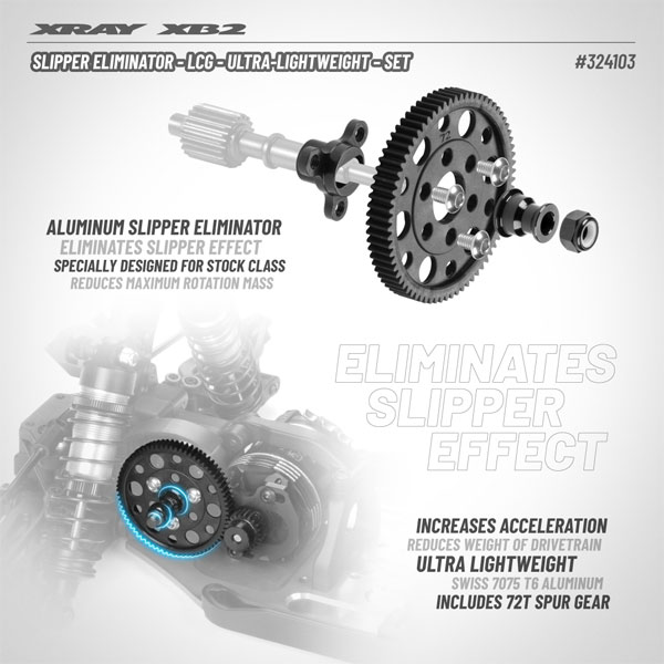 SMI XRAY News XB2 Slipper Eliminator Ultraleicht Set