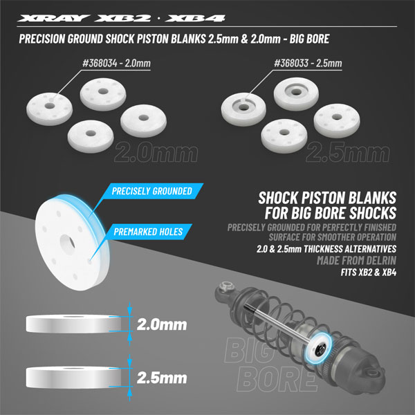 SMI XRAY News Precision Shock Kolbenrohlinge Big Bore