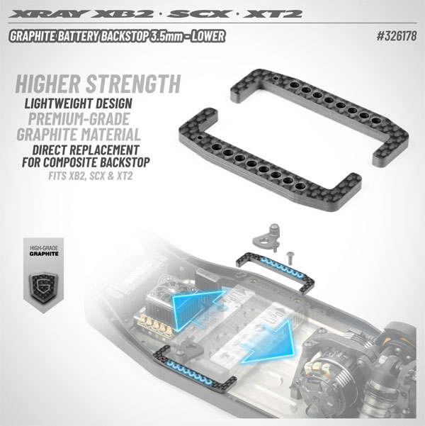 SMI XRAY News Kohlefaser Akkuhalter fr XB2