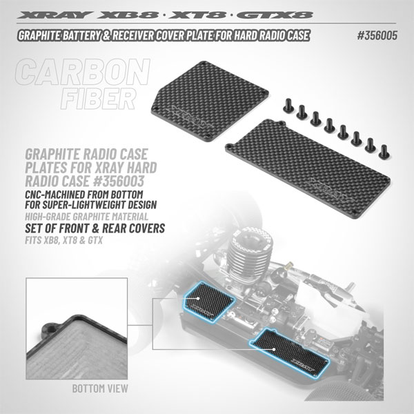 SMI XRAY News Carbon Battery-Receiver Cover Plates