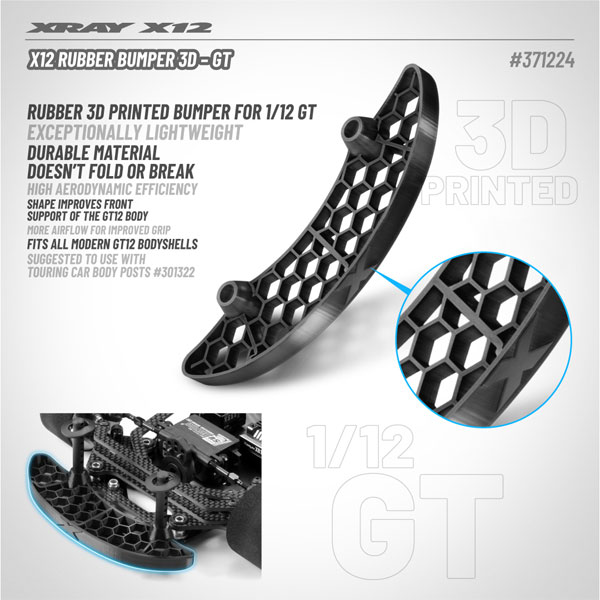 SMI XRAY News New X12 Rubber Bumper 3D GT