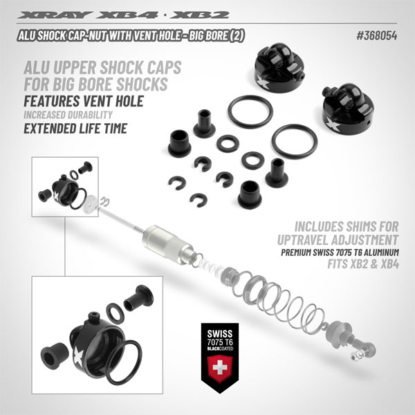 SMI XRAY News New XB2 Alu Shock Cap-Nut