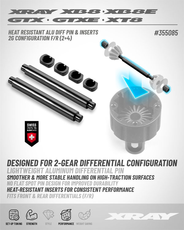 SMI XRAY News Hitzebest�ndige Alu Differentialbolzen