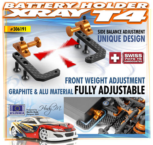 SMI XRAY News XRAY T4-Akkuhalterung