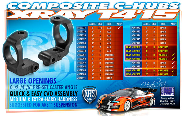 SMI XRAY News XRAY T4/15-C-Hubs 