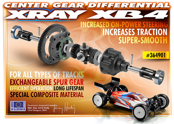 SMI XRAY News XB4 Kegelraddifferenzialset 