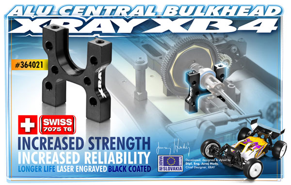 SMI XRAY News XRAY XB4 Alu-Mitteldiffhalter 