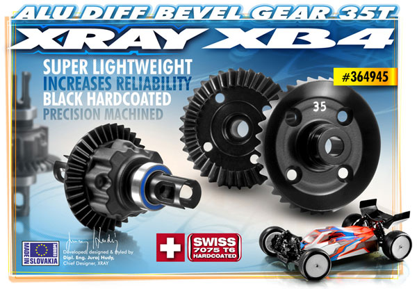 SMI XRAY News XRAY XB4 35-Alu-Kegelrad 