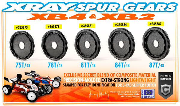 SMI XRAY News XRAY 48 DP-Hauptzahnrder