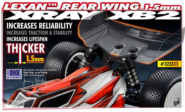 SMI XRAY News XRAY XB2-Lexanspoiler 