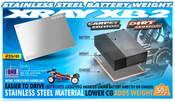 SMI XRAY News XRAY XB2 50g Zusatzgewicht 