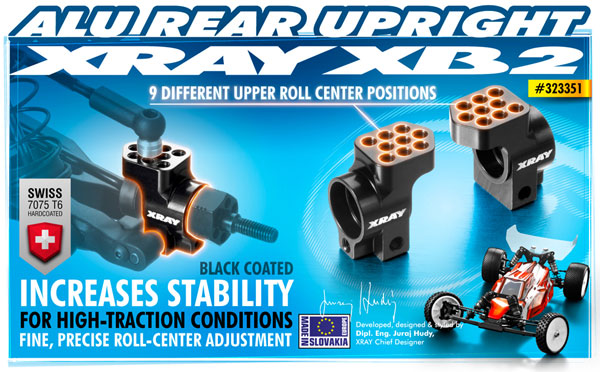 SMI XRAY News XRAY XB2-Alu-Radachsenhalter 
