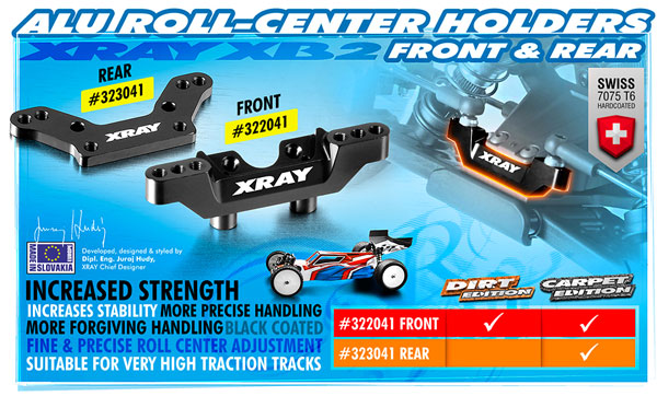 SMI XRAY News XB2 Aluhalter fr das Rollzentrum 