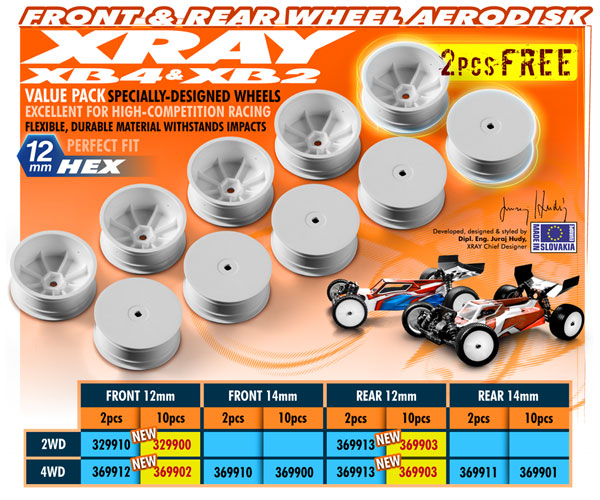 SMI XRAY News XRAY XB4/XB2-Felgenstze 