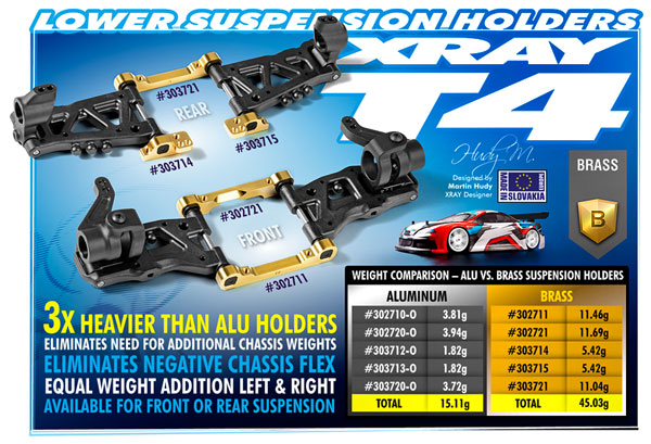SMI XRAY News XRAY T4 2016 Querlenkerhalter 