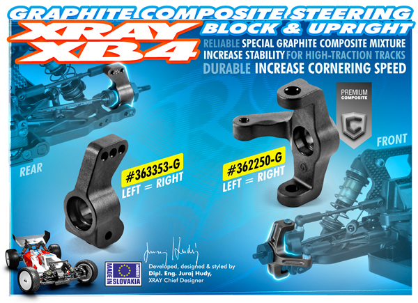 SMI XRAY News XB4 Lenkhebel und hintere Radtrger 