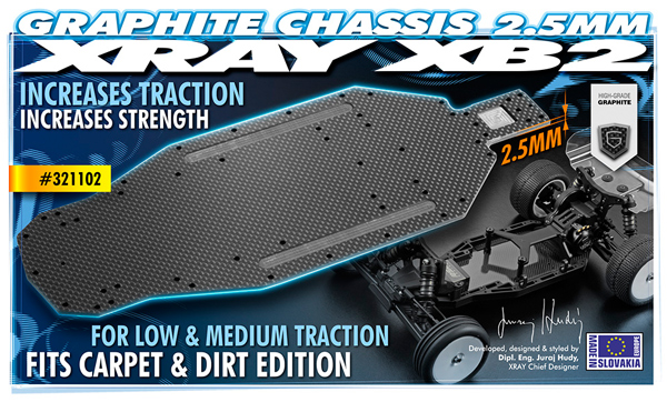 SMI XRAY News XRAY XB2 CFK Chassisplatte 