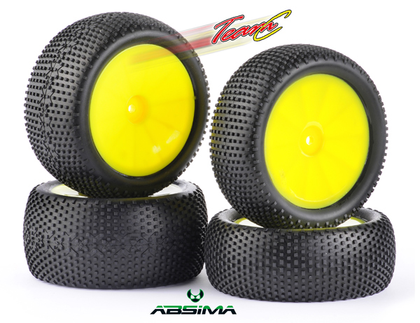 Absima/TeamC Square Pin Reifen Set TG420Y