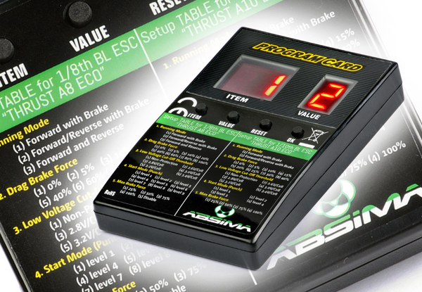 Absima Thrust BL Eco 1/10 / 1/8 Programmbox