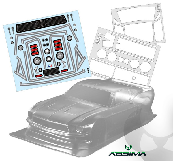 Absima 1/10 US Classic Body No.41968