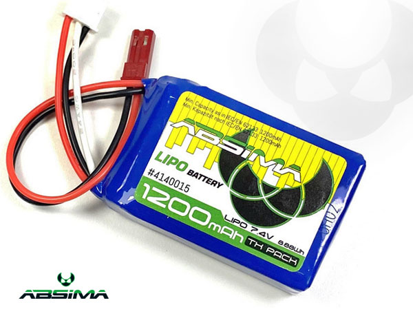 Absima TX LiPo 2S 7.4V 1200mAh BEC-plug