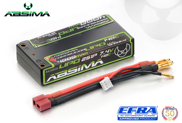 Absima Comp Lipo LCG Shorty 4000mAh 140C 2S