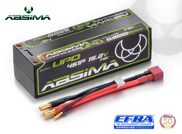 Absima Comp Lipo 5900mAh 140C 4S1P HC 5mm