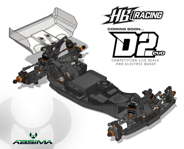Absima HB Racing D2 Evo 1/10 Competition E-Buggy 2WD