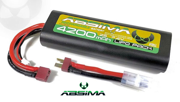 Absima LiPo 7.4V-25C 4200 Roundcase plus