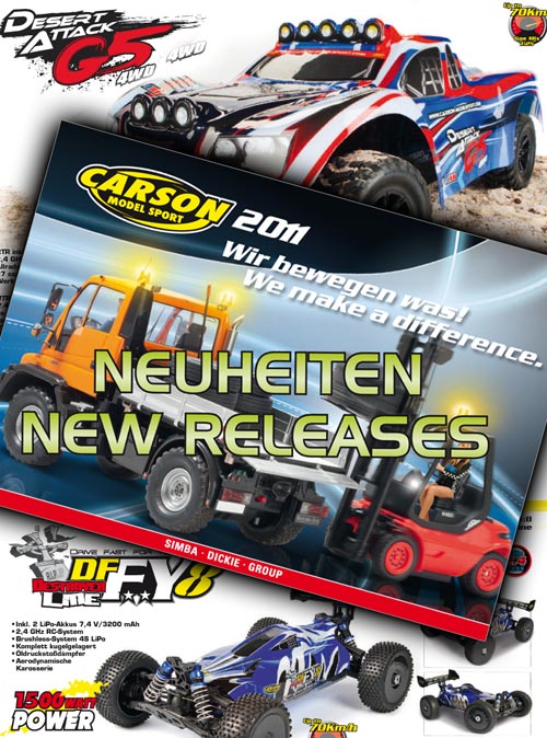 Carson Model Sport Carson Sommer Neuheiten 2011