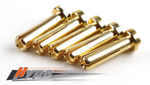 Hype 4mm GOLD Stecker, gestiftet