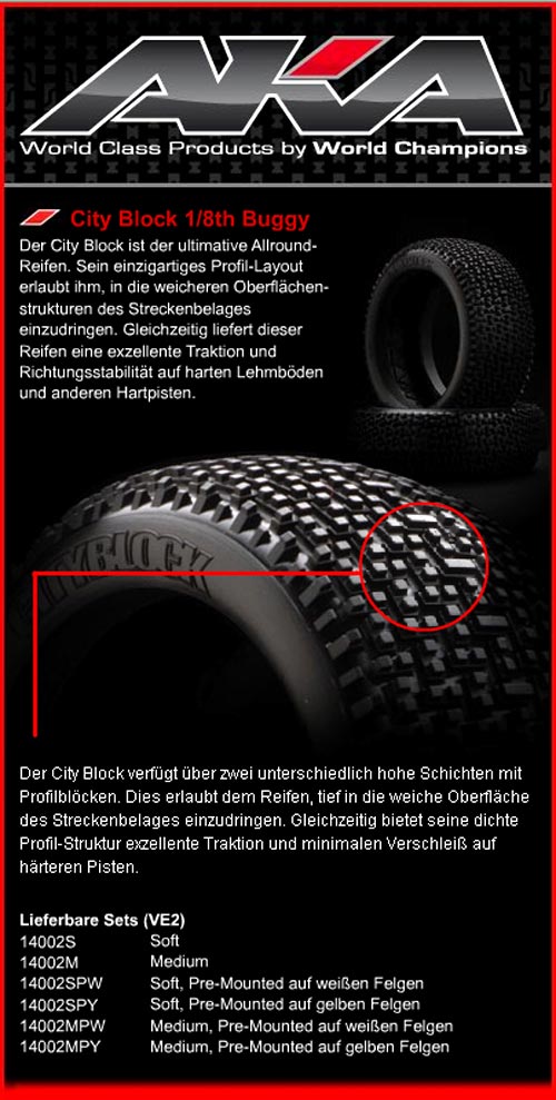 Kyosho AKA City Block 1:8 Off Road Reifen