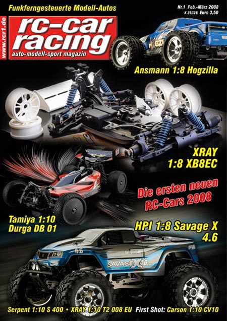rc-car racing Heft 1/08 ist \'On the Road\'