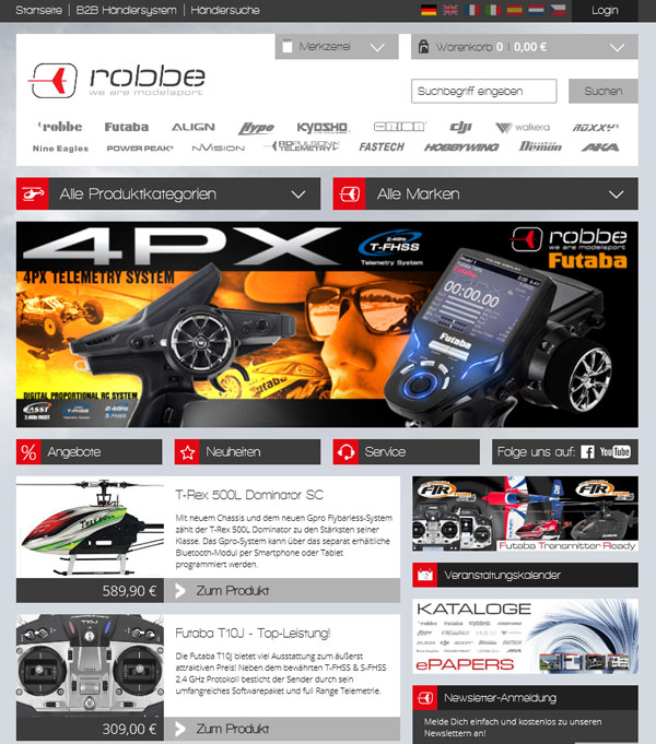 robbe Modellsport Robbe mit neuer Website