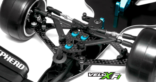 Shepherd Micro Racing Velox F1 Alu Nachlauf-Exzenter Sets