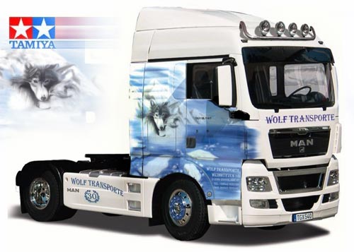 Tamiya MAN TGX 2Achs Wolf Transporte