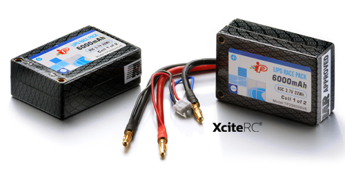 XciteRC Lipo6000mAh 7,4V 80C Saddle Pack