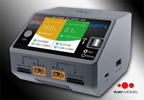 YUKI MODEL Hota D6 (Pro) Dual Smart Charger